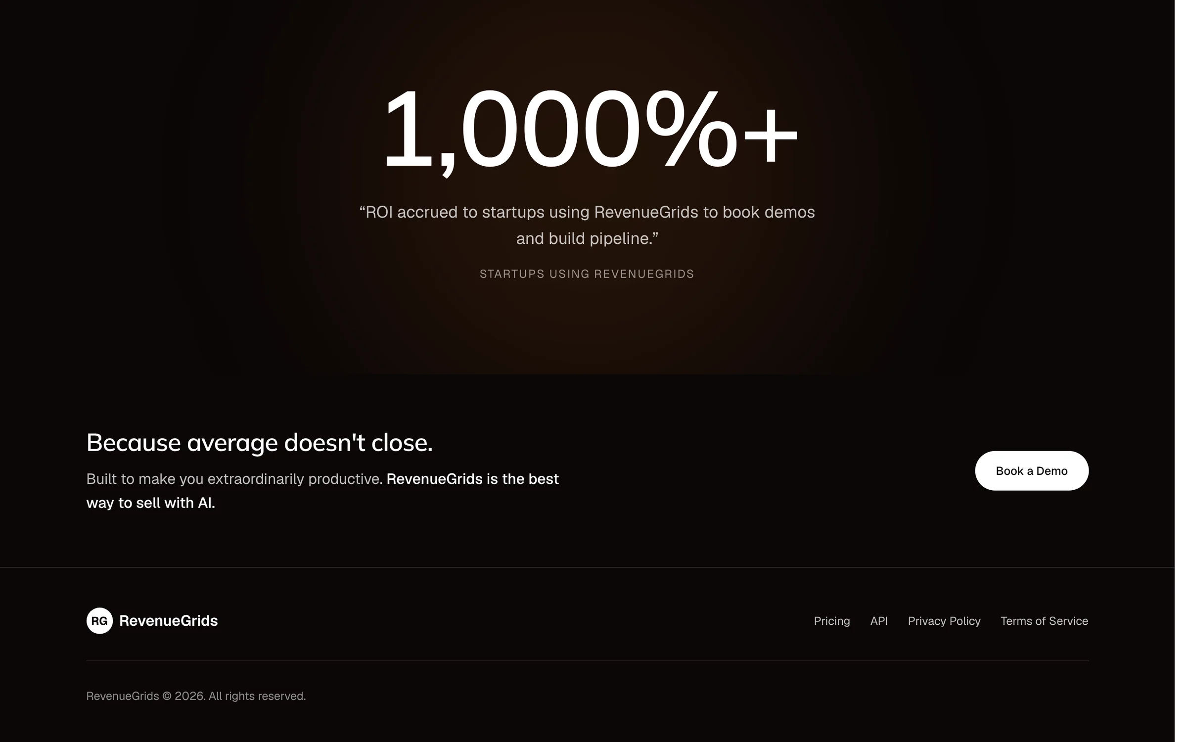 RevenueGrids closing section